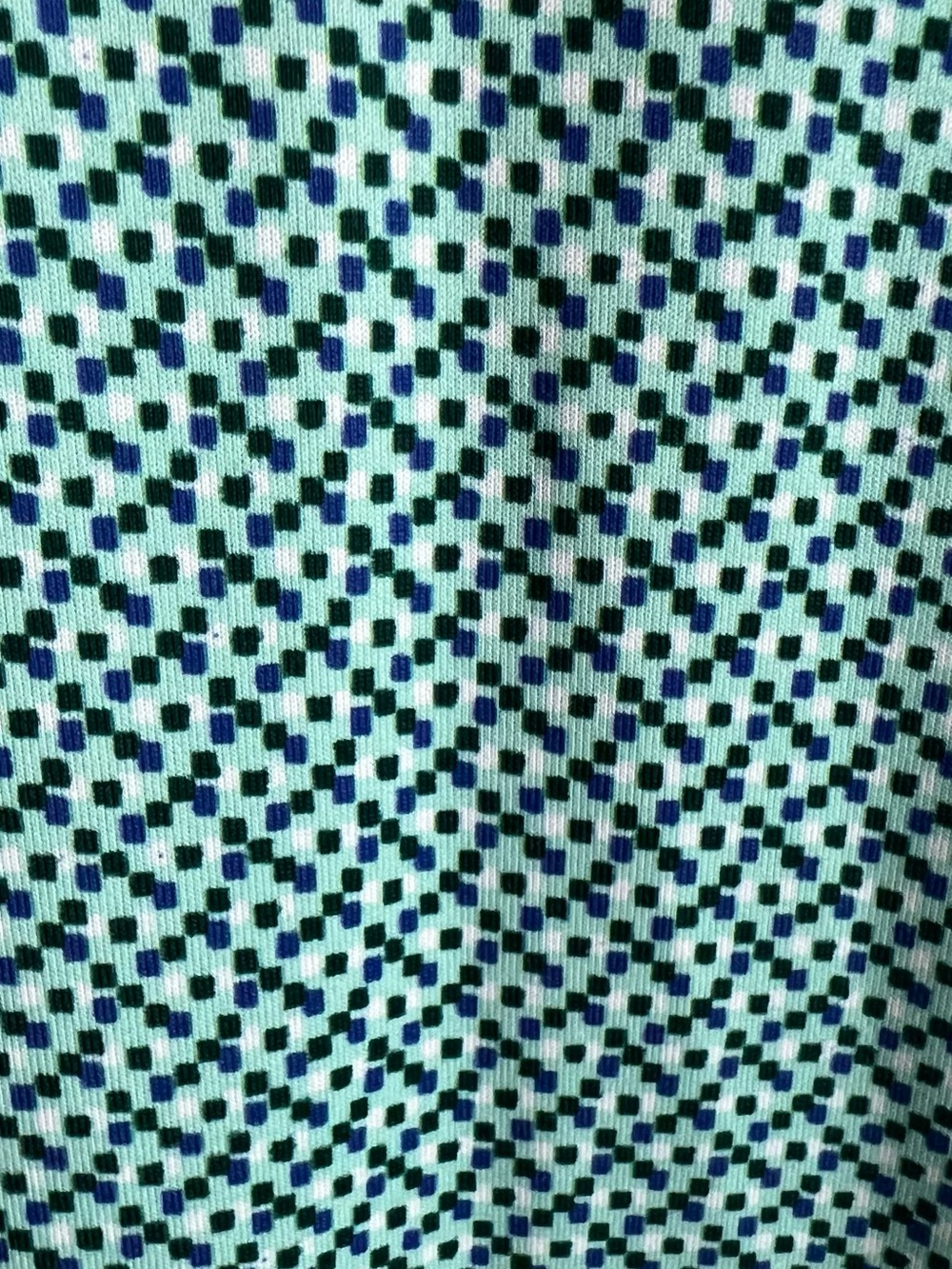 Walter Hagen green/blue Geometric Golf Polo with Dark Green Collar - Picture 5 of 7